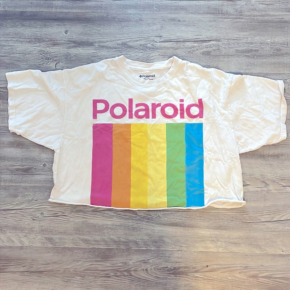 Vintage cropped Polaroid Tee size L